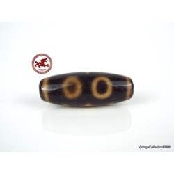 Antique Agate Tibetan Dzi "3 Eyes",  agate tibetan beads,  antique dzi for necklace,  tribal ethnic Dzi beads