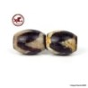 Two ancient,  very powerful and small Tibetan Dzi beads made of "Tiger Tooth" agate with very high energy