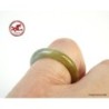 Anillo de Jade Amarillo US 7 - 17.4mm, Anillo de Jadeíta natural, Anillo de Jade Marrón y Verde claro, Sin tratar