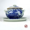 Vintage Chinese Ceramic Soup Tureen and Platter Set