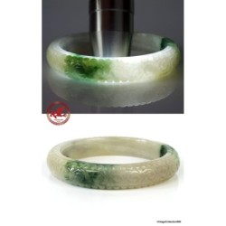 Carved Jadeite Jade Bangle...