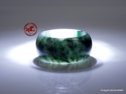 Natural Dark Green Jadeite Jade Ring US 11 - 20.7mm,  Certified Jadeite Jade ring. Jade ring for men.