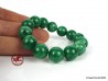 Manzana pulsera de cuentas de jade verde 14mm, verde jadeíta Jade pulsera de cuentas de estiramiento, brazalete de jade