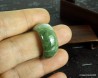 Natural Green Jade Ring US 10.25 - 20.1mm,  Untreated Jadeite Jade ring,  light green Jadeite