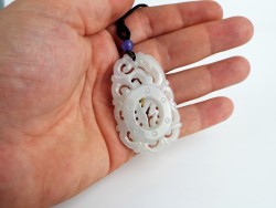 White jade pendant,...