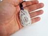 White jade pendant,  Chinese Natural White  Pendant hollowed and carved with Dragon,  Grade A Certified - CJP10683