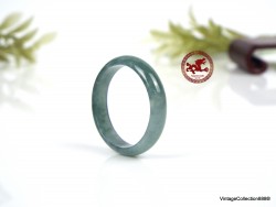 Translucent Light Teal Natural Jadeite Jade Ring US 11 - 20.6mm,  Jadeite Jade with Certificate