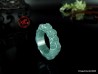 Dragon Jadeite Jade Ring US 10.5 - 20.3mm,  Natural Jadeite bluish light Green Dragon carved,  High Quality with certificate