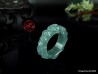 Dragon Jadeite Jade Ring US 10.5 - 20.3mm,  Natural Jadeite bluish light Green Dragon carved,  High Quality with certificate