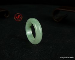 Anillo de jade verde claro natural de 7,75 a 17,9 mm (US), anillo de jade jadeíta verde, anillo de jade translúcido certificado