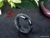 Natural Jadeite Jade Ring US 8.75 - 18.8mm,  Grey black Jade Ring,  smoke gray Jade ring Certified,  women or men Black jadeite