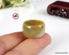 Light brown Jadeite Jade Ring size US 9.25 - 19.2mm,  brown Jade ring,  Jadeite wide ring,  jade ring for women or men