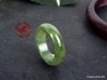 Natural Jadeite Ring size US 6.75 - 17mm,  Translucent Green natural Jadeite Jade Ring,  Certified Untreated