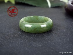 Natural Jadeite Ring size US 6.75 - 17mm,  Translucent Green natural Jadeite Jade Ring,  Certified Untreated