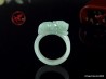 Anillo de jade Pixiu, tamaño 8,75-18,8 mm, anillo de jade jadeíta natural verde claro con certificado y tallado de Pixiu.