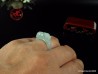 Anillo de jade Pixiu, tamaño 8,75-18,8 mm, anillo de jade jadeíta natural verde claro con certificado y tallado de Pixiu.