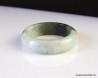 Natural white and green Jade Ring "Grade A" No treatment,  size US 4.5,  Grade A Jade ring for Woman.