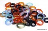 AGATE Ring band of several colors,  Green Agate Ring,  Brown,  Orange,  Blue,  Black sizes about US 6.75 to US 7.75