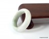 Natural Jadeite Jade Ring US 4.75 - 15.6mm,  White and Green shade Jade Ring,  Certified Untreated Undyed Jade ring