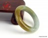 Anillo de Jade Amarillo US 7 - 17.4mm, Anillo de Jadeíta natural, Anillo de Jade Marrón y Verde claro, Sin tratar