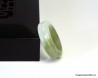 Jade ring Green & White US 7.5,  double ring of Natural Jadeite Grade A,  olive  - CJR69836