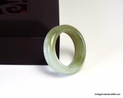 Jade ring Green & White US...