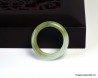 Jade ring Green & White US 7.5,  double ring of Natural Jadeite Grade A,  olive  - CJR69836