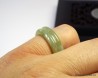 Anillo de Jade Verde y Blanco US 7.5, anillo doble de Jadeíta Natural Grado A verde oliva y blanco