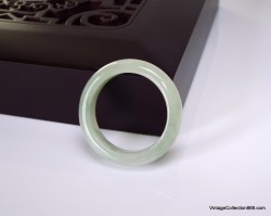 Natural Green Jade Ring US 8.25 - 18.2mm,  Icy light Green Jadeite Jade Ring (Grade A) Certified- CJR57475