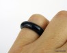 Natural Jade Ring for Women,  Translucent grayish black color - Size US 6.75 - 17.2mm,  Certificate included.