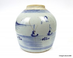 Elevate Your Collection with an Authentic Chinese Blue and White Ginger Vase from Swatow