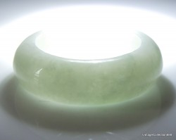 Natural Jadeite Jade Ring US 4.5 - 15.3mm,  White and Green shade Jade Ring,  Certified Untreated Undyed Jade ring