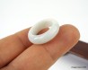 Natural Jadeite Jade Ring US 4.5 - 15.3mm,  White and Green shade Jade Ring,  Certified Untreated Undyed Jade ring