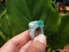 Pixiu Jadeite Jade Ring US 9.75 - 19.6mm,  Natural Jadeite Green,  light Lavender,  Pixiu with certificate