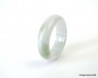 Natural Jadeite Jade Ring US 4.75 - 15.5mm,  White and Green spots Jade Ring,  Certified Untreated Undyed Jade ring