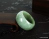 Natural Green Jade Ring US 10.25 - 20.1mm,  Untreated Jadeite Jade ring,  light green Jadeite