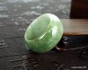 Natural Green Jade Ring US 10.25 - 20.1mm,  Untreated Jadeite Jade ring,  light green Jadeite