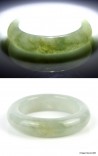 Anillo de jade natural verde, tamaño 6, 16,5 mm, certificado de autenticidad sin tratar