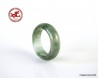 Natural Jade Ring US 5.25 - 15.9mm,  Translucent Icy Green natural Jadeite Jade Ring,  Certified Untreated Undyed