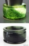 Natural Green Jade Ring US 12.5 - 21.6mm,  Untreated Jadeite Jade ring,  dark green Jadeite Jade ring,  Thumb ring