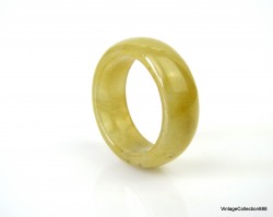 Yellow Jade Ring US 6.75 - 17.1mm,  natural Jadeite Ring,  honey Jade Ring,  yellow Jadeite Jade Ring,  6.75 for women