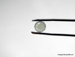 Jade cabochon 3 ct Icy clear cloud texture. Natural Jade Jadeite "Grade A",  Untreated Jade cabochon for ring -JB624