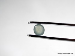 Jade cabochon 3 ct Icy clear cloud texture. Natural Jade Jadeite "Grade A",  Untreated Jade cabochon for ring -JB624