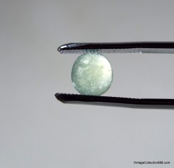 Jade cabochon 3 ct Icy clear cloud texture. Natural Jade Jadeite "Grade A",  Untreated Jade cabochon for ring -JB624