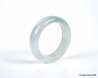 Natural White Bluish Jade Ring US 8.5 - 18.6m,  white and blue Jadeite Jade band ring,  natural jadeite jade ring