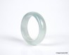 Natural White Bluish Jade Ring US 8.5 - 18.6m,  white and blue Jadeite Jade band ring,  natural jadeite jade ring