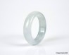 Natural White Bluish Jade Ring US 8.5 - 18.6m,  white and blue Jadeite Jade band ring,  natural jadeite jade ring