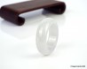 Natural White Jade Ring US 7 - 17.4mm,  white Jadeite Jade wide ring,   natural jadeite jade ring,  Jade ring