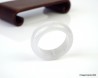 Natural White Jade Ring US 7 - 17.4mm,  white Jadeite Jade wide ring,   natural jadeite jade ring,  Jade ring