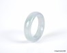 Natural White Bluish Jadeite Jade Ring US 8.75 - 18.8mm,  white,  blue green Jade band ring,  natural jadeite jade